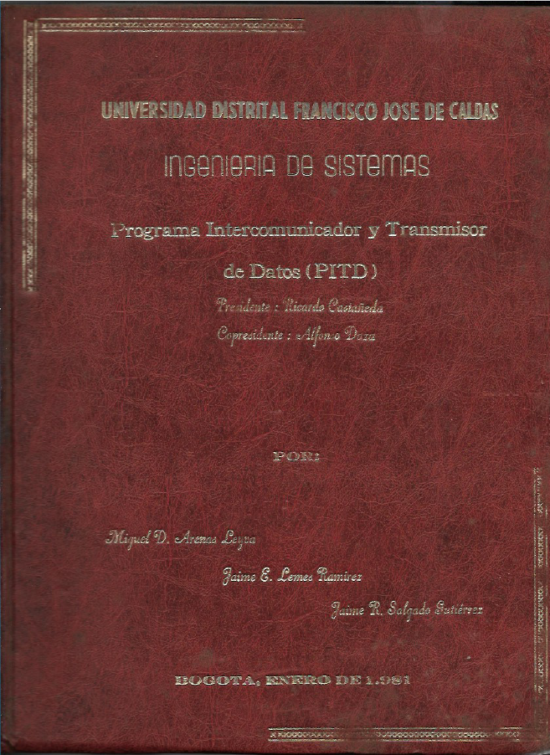 PITD – TESIS DE GRADO DE INGENIERO DE SISTEMAS